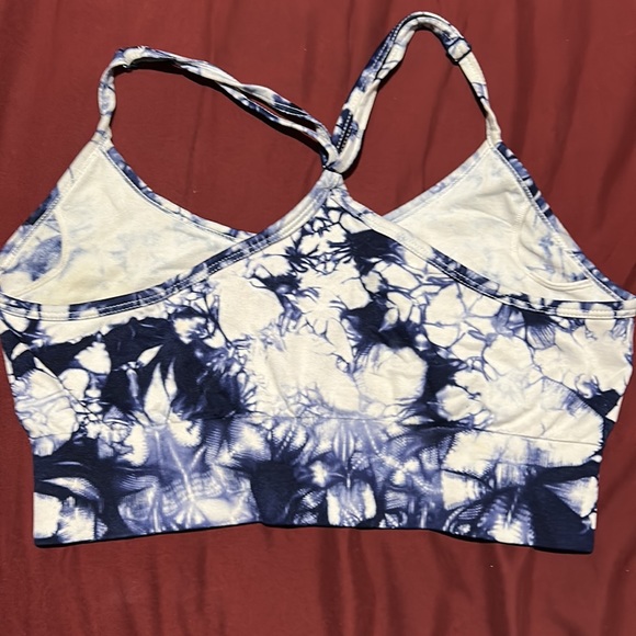 Blue and white sports bra - Picture 2 of 2